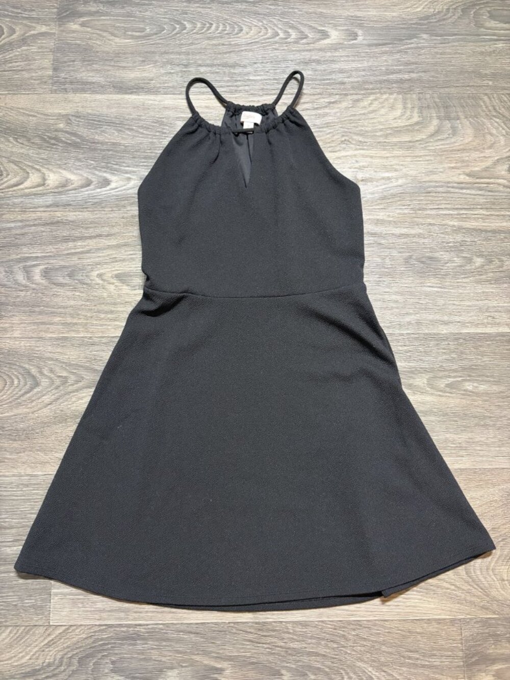 Candies Halter Mini Little Black Dress Small Skater Spaghetti Strap Y2K